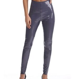 Commando Glossy Faux patent leather Charcoal Leggings, New without tags